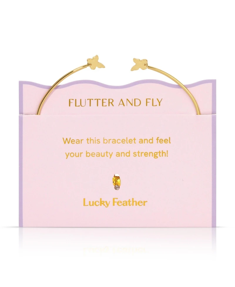 Lucky Feather Connection Cuff - Butterflies