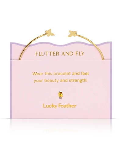 Lucky Feather Connection Cuff - Butterflies