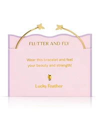 Lucky Feather Connection Cuff - Butterflies