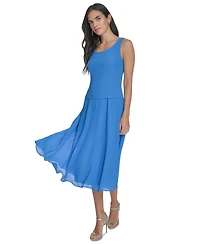 Jessica Howard Women's 2.Pc Jewel-Neck Midi Dress & Lace 3/4-Sleeve Jacket