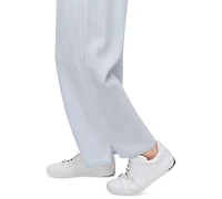 Dkny Jeans Petite Chambray Smocked-Waist Wide-Leg Pants