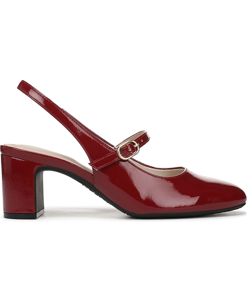 LifeStride Women's Trust Block Heel Mary Jane Slingback Pumps