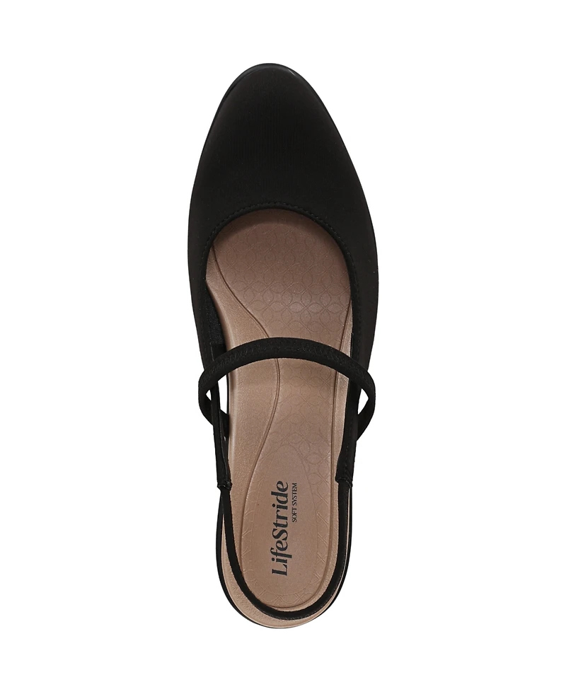 LifeStride Women's Evoke Block Heel Slingback Pumps