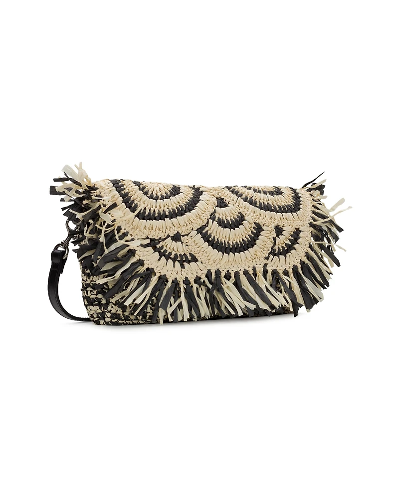 Patricia Nash Loulia Medium Straw Clutch Crossbody Bag