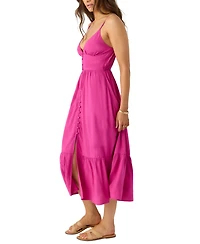 O'Neill Juniors' Pilar Woven Sleeveless Tiered Midi Dress
