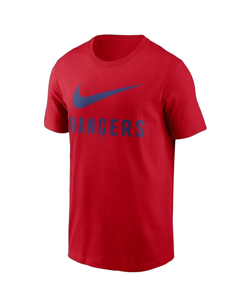 Nike Men's Red Texas Rangers Swoosh T-Shirt
