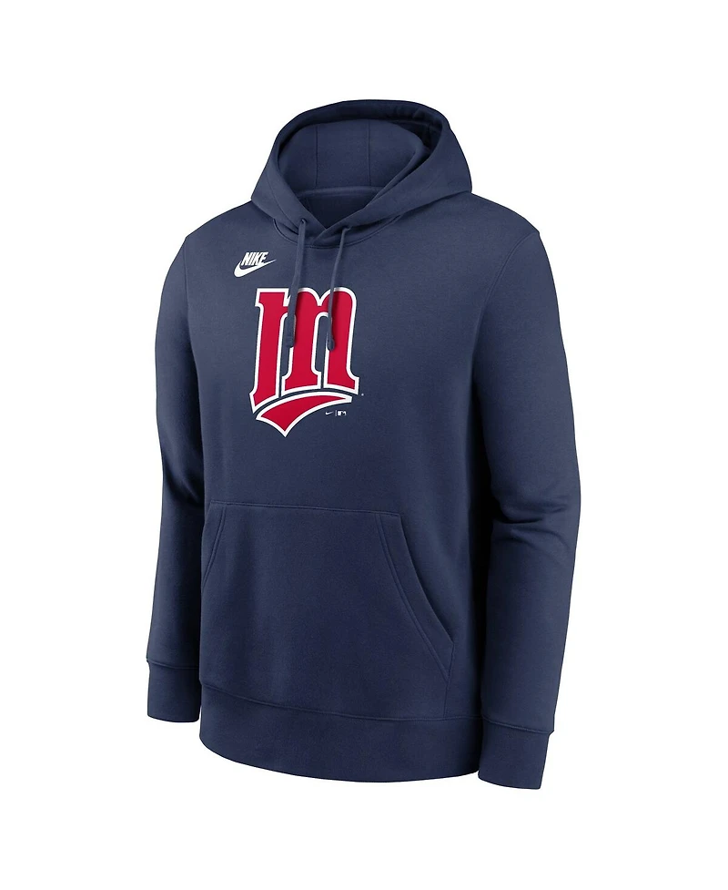 Nike Men's Navy Minnesota Twins Cooperstown Collection Logo Club Pullover Hoodie