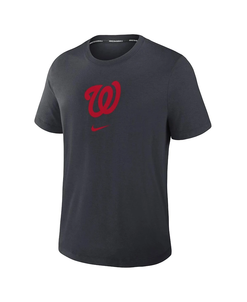 Nike Men's Navy Washington Nationals Authentic Collection Early Work Tri-Blend Performance T-Shirt