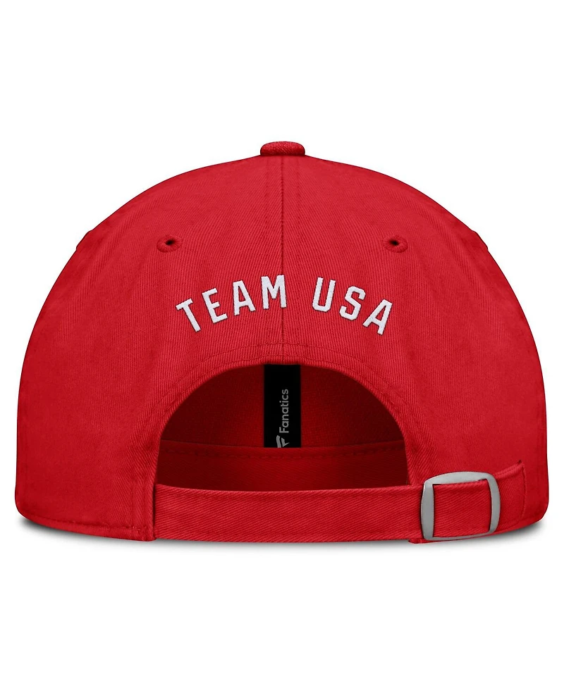 Fanatics Men's Red Team Usa Freedom Adjustable Hat