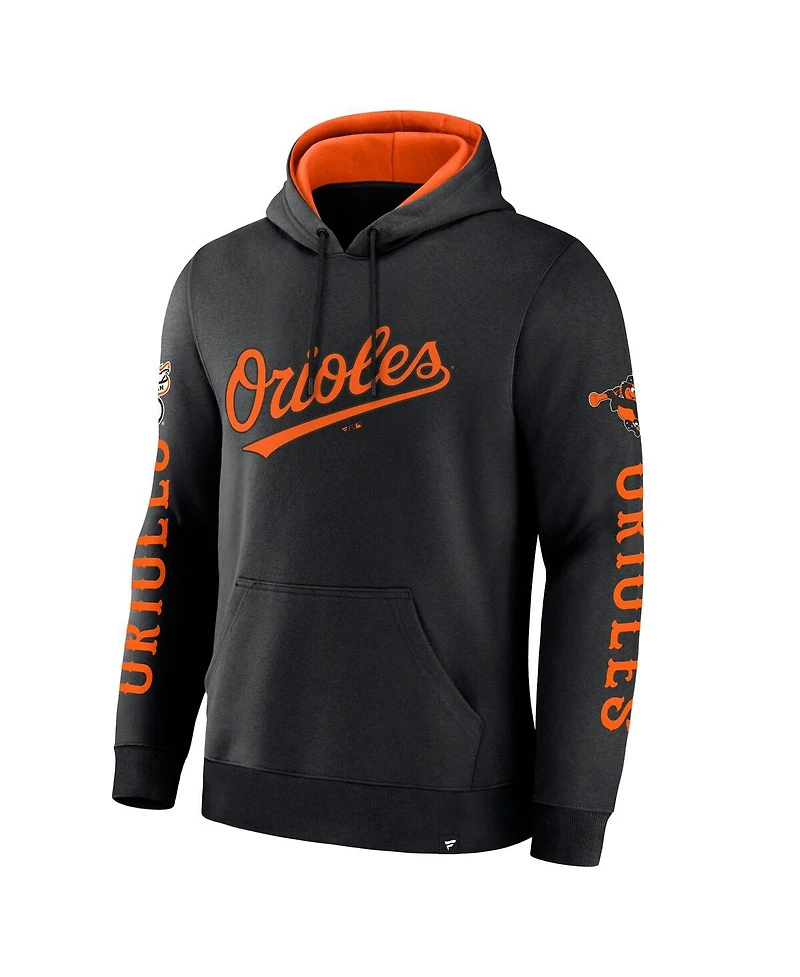 Fanatics Men's Black Baltimore Orioles Big City Legacy Fleece Pullover Hoodie