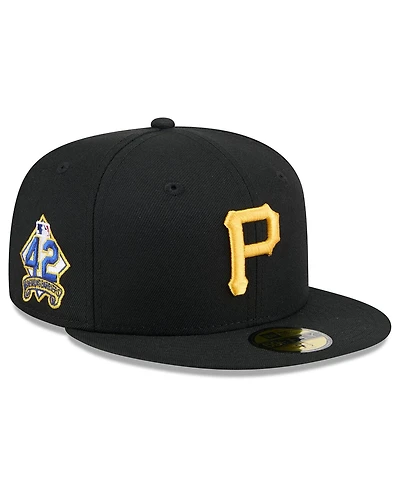 New Era Men's Black Pittsburgh Pirates 2025 Jackie Robinson Day 59FIFTY Fitted Hat