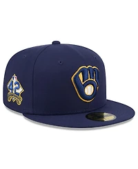 New Era Men's Navy Milwaukee Brewers 2025 Jackie Robinson Day 59FIFTY Fitted Hat