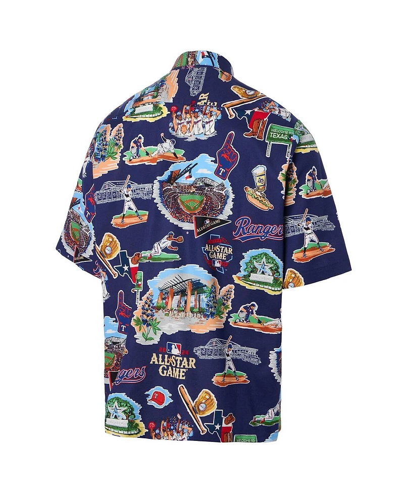 Reyn Spooner Men's Navy 2024 Mlb All-Star Game Button-Up Polo Shirt