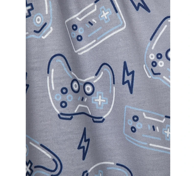 Max & Olivia Big Boys Level Up Gaming Top Shorts Pajama Set