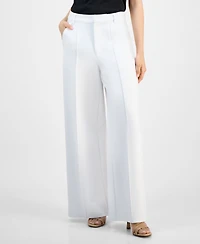 Bar Iii Petite Seamed Wide-Leg Ponte Pants, Created for Macy's