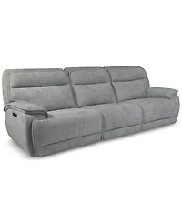 Ozryn -Pc. Fabric Sofa with Power Motion Chairs