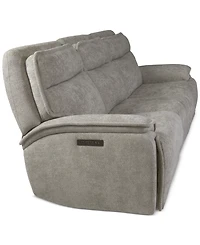 Ozryn -Pc. Fabric Sofa with Power Motion Chairs
