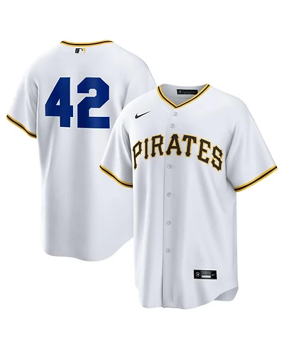 Nike Men's White Pittsburgh Pirates Home 2025 Jackie Robinson Day Replica Jersey