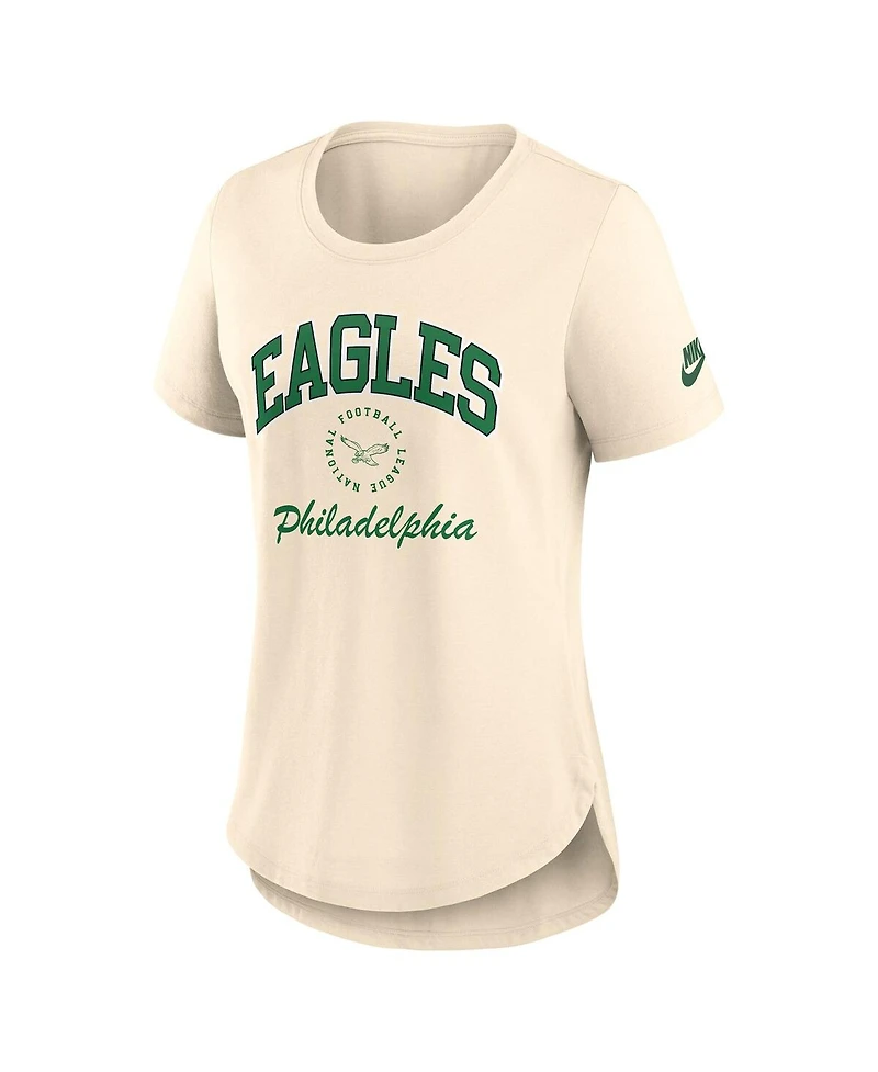 Nike Women's Natural Philadelphia Eagles Rewind Tri-Blend T-Shirt