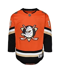 Outerstuff Big Boys and Girls Trevor Zegras Orange Anaheim Ducks Premier Player Jersey