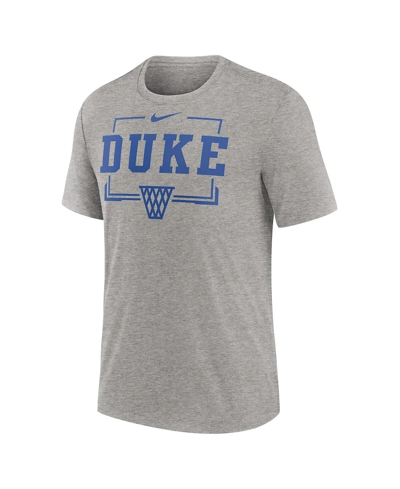 Nike Men's Heather Gray Duke Blue Devils Campus Local Tri-Blend T-Shirt