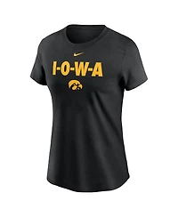 Nike Women's Black Iowa Hawkeyes Local Ultimate Chant T-Shirt