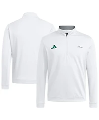 Adidas Men's White Miami Hurricanes Elevated Quarter-Zip Jacket