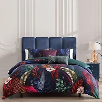 Bebejan Paradise Bedding 100% Cotton Sateen 5 Piece Queen Size Reversible Comforter Set
