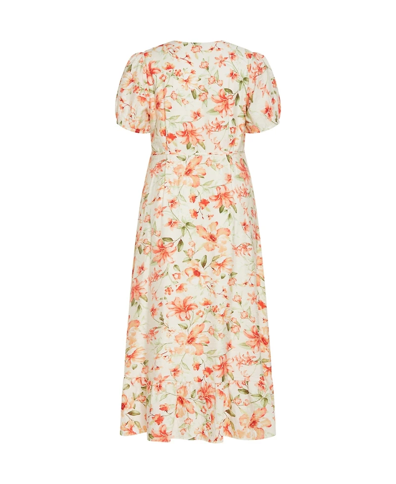 City Chic Plus Sarina Print Dress