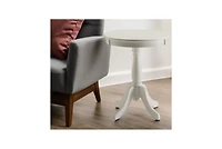 Wood Pedestal End Table – Classic Design for Side Table Use in Home Decor