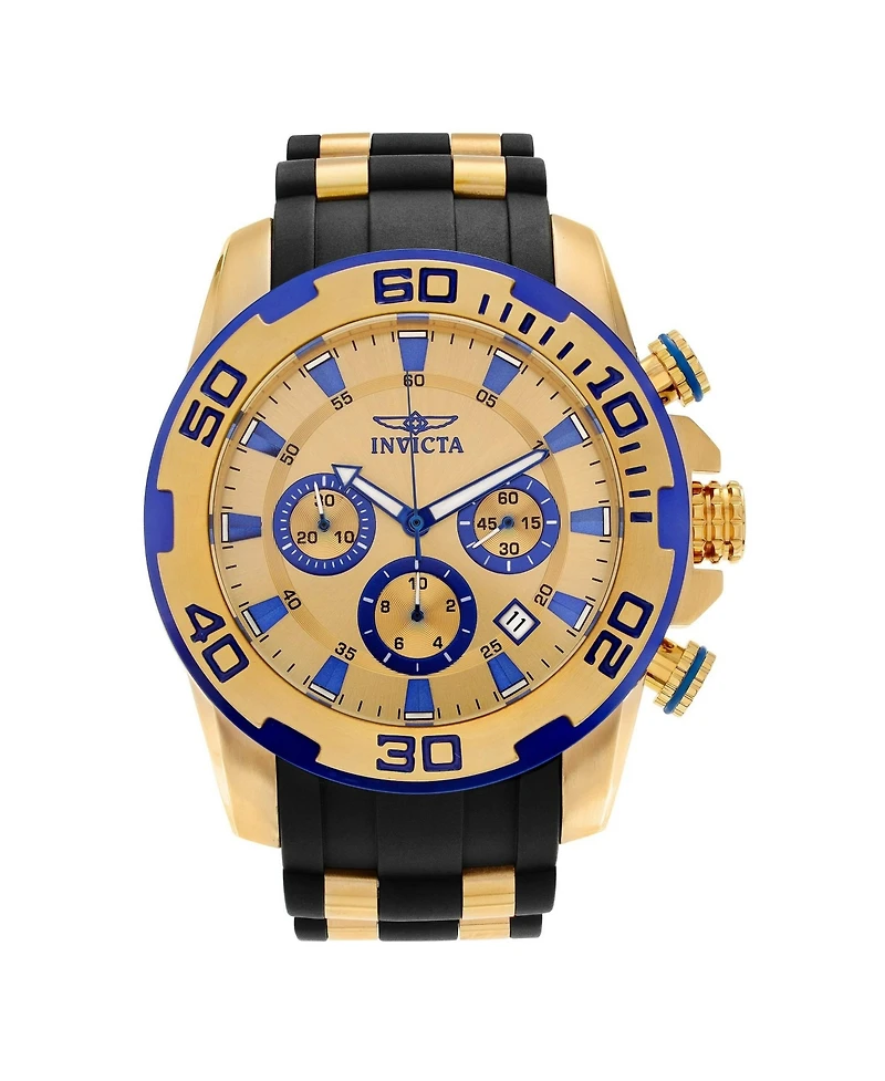 Invicta Men's 22308 Pro Diver Scuba Quartz Chronograph Gold Dial Watch