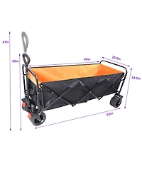 Big large capacity Folding cart Extra Long Extender Cart Folding Garden Shopping Beach Cart