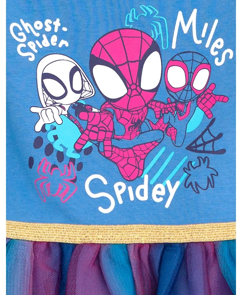 Spidey and His Amazing Friends Toddler Girls Pleated Tulle Dress
