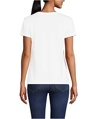 Lands' End Women's Supima Cotton Tall Short Sleeve Scoop Neck Tee