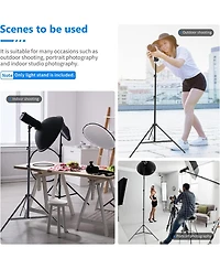 Neewer Photography Light Stand, 3-6.6ft/92-200cm Adjustable Sturdy Tripod Stand for Reflectors, Softboxes, Lights, Umbrellas, Load Capacity: 17.6lb/8k