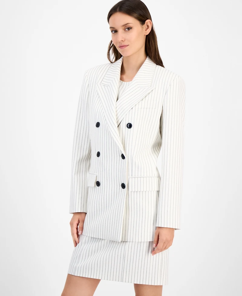 Hugo Women's Pinstriped Oversized Blazer