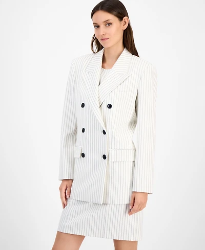 Hugo Women's Pinstriped Oversized Blazer
