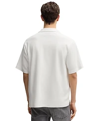 Boss by Hugo Men's Waffle Cotton Relaxed-Fit Shirt