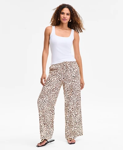 I.n.c. International Concepts Women's Printed Wide-Leg Pull-On Pants, Exclusively at Macy's