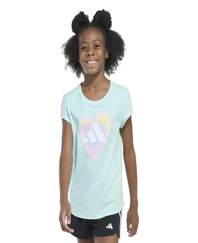 adidas Big Girls Short Sleeve Cap Sleeve T-Shirt