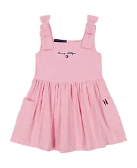 Tommy Hilfiger Toddler and Little Girls Seersucker Striped Romper