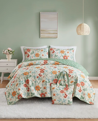 Addison Park Rosalie Floral 3-Pc. Quilt and Tote Set, Twin