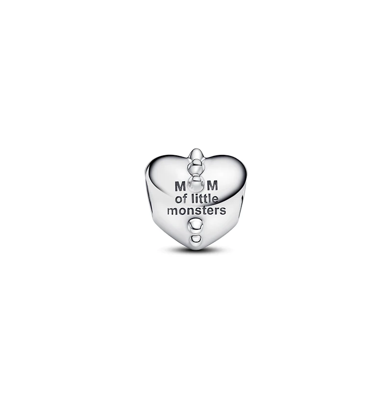 Pandora Mom's Little Monsters Heart Sterling Silver Charms