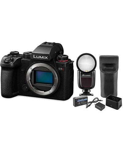 Panasonic Lumix S5II Mirrorless Camera Bundle with Zoom Li-on X R2 Ttl Flash Speedlight