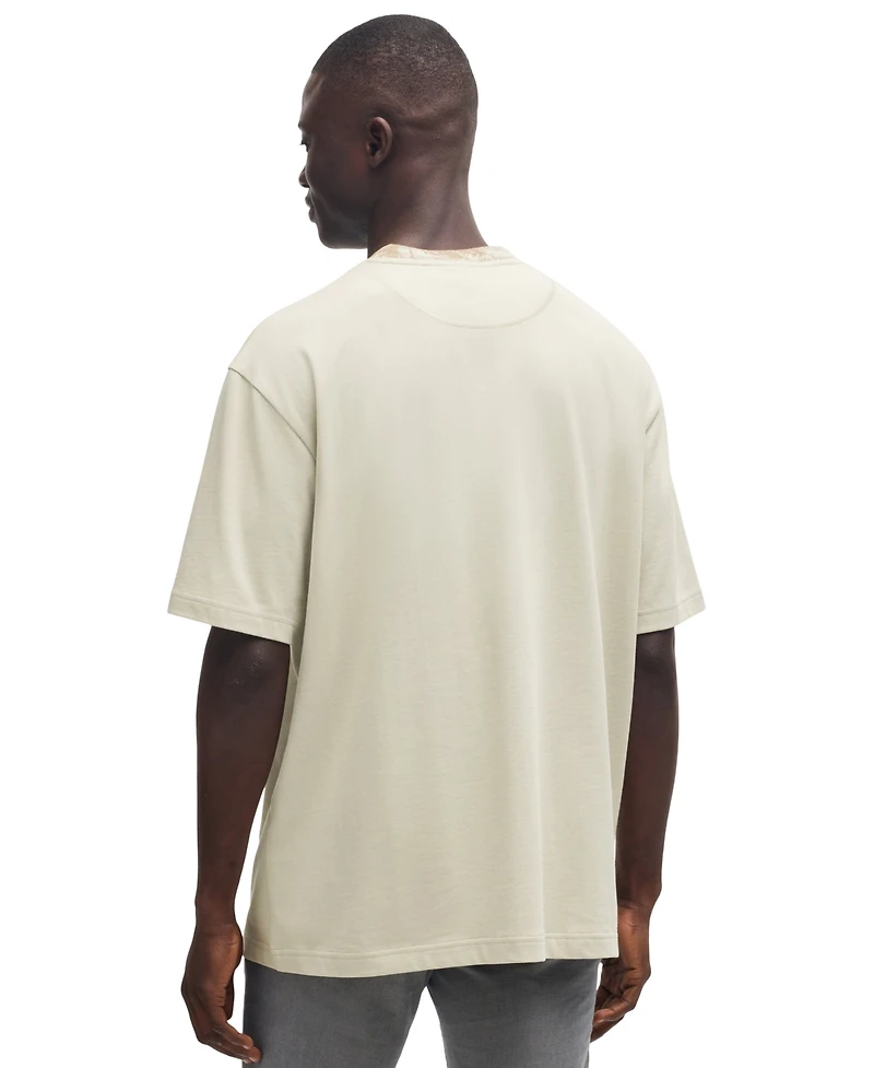 Boss by Hugo Boss Men's Artwork Collar Relaxed Fit T-Shirt