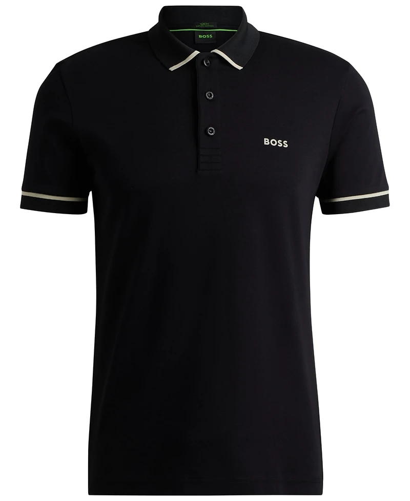 Boss by Hugo Men's Contrast Trim Slim-Fit Polo Shirt