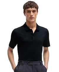 Boss by Hugo Men's Quilted Cotton and Silk Regular-Fit Polo Shirt