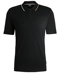 Boss by Hugo Men's Zip-Neck Interlock Polo