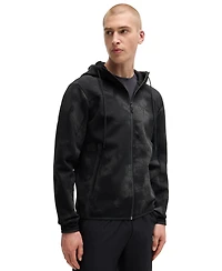 Boss by Hugo Men's Reflective Artwork Zip-Up Hoodie