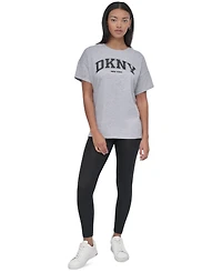 Dkny Sport Women's Glitter Logo Varsity T-Shirt